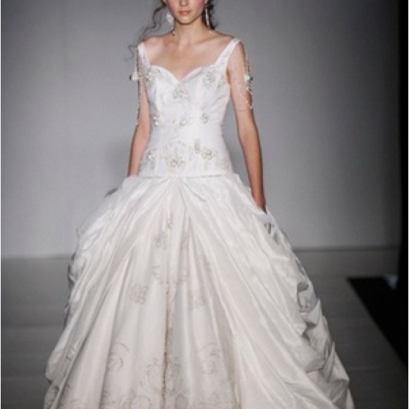 ST.Pucchi by Rani #9385 Bridal Ball Gown Wedding DRESS SZ 10 SiLk Ivory #5 - Picture 9 of 11